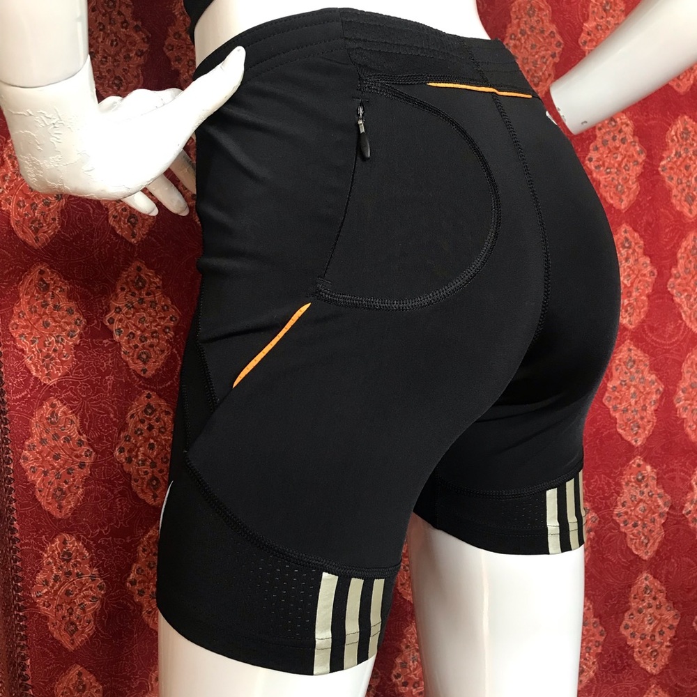 Adidas Climacool 365 Compression Shorts 5.5 inch inseam Silver Stripes  Sz Small